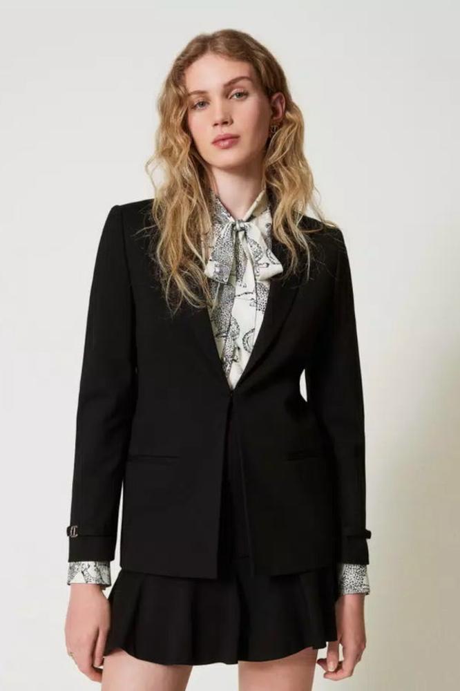 Eleganter Blazer aus Milano-Strick von TWINSET